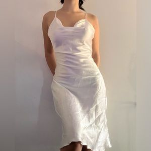 White slip dress